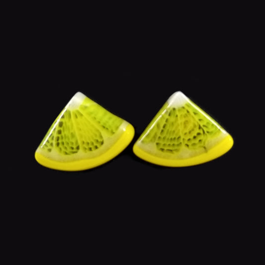 Lemon Wedge Stud Earrings