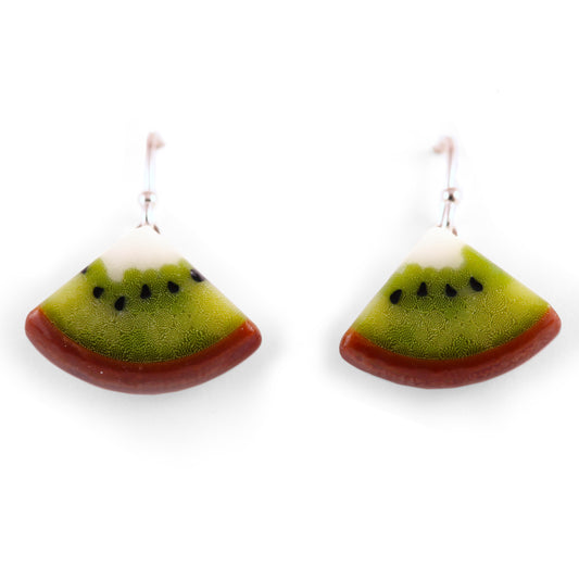 Kiwi Wedge Dangle Earrings