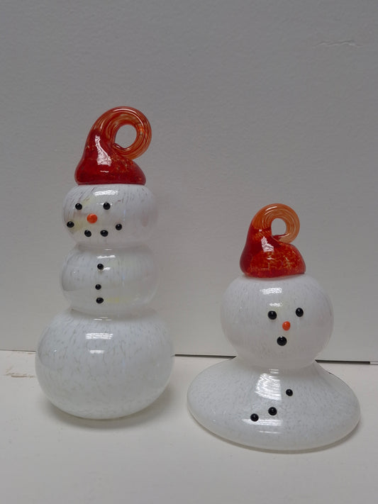 Melted snowman ornaments